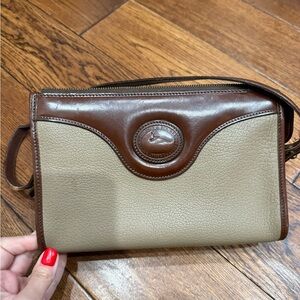 Dooney & Bourke Two-Tone Brown and Tan Messenger Bag